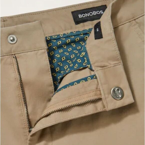 BONOBOS Skinny Stretched Washed Chino Pants in The Kahkis Size 31/30 - Picture 5 of 16